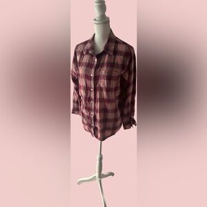 Wrangler Pink & Burgundy Western Shirt